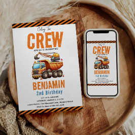 Bouwbemanning dump vrachtwagen jongen 2e verjaarda kaart