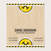 Bouwbeslag Gereedschap | Hout Achtergrond Visitekaartje (Buitenkant ongevouwen)