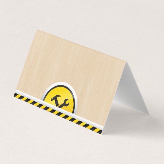 Bouwbeslag Gereedschap | Hout Achtergrond Visitekaartje (Achterkant)