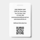 Bouwbeveiliging ID-foto Logo QR-code Rood Badge (Achterkant)