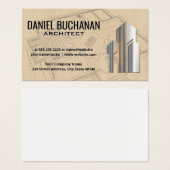 bouwblauwdruk | Hout Visitekaartje (Voorkant /achterkant)
