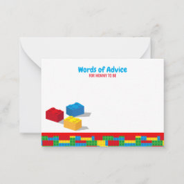 Bouwblok Bouwen en Spelen Kleurrijke Verjaardag Notitiekaartje