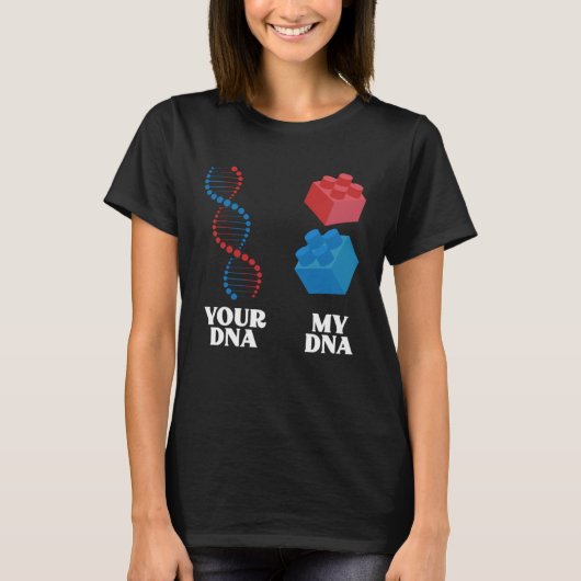 Bouwblok Mijn DNA Master Builder Speelgoedstenen T-shirt (Voorkant)
