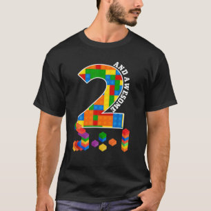 Bouwblokken 2 jaar oud Geweldige Birthda T-shirt