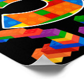 Bouwblokken 5 jaar oude Geweldige verjaardag Poster (Hoek)