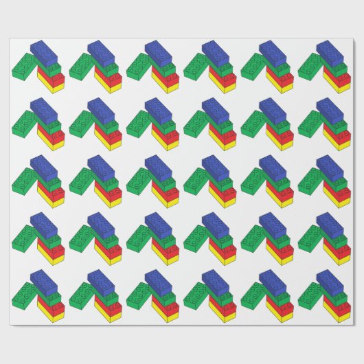 Bouwblokken Cadeaupapier (Vlak)