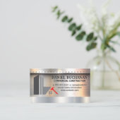 Bouwbouw Logo | Metalen rivetten Visitekaartje (Staand voorkant)