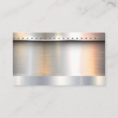 Bouwbouw Logo | Metalen rivetten Visitekaartje (Achterkant)