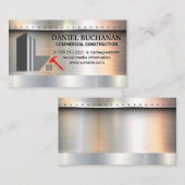 Bouwbouw Logo | Metalen rivetten Visitekaartje (Voorkant / Achterkant)