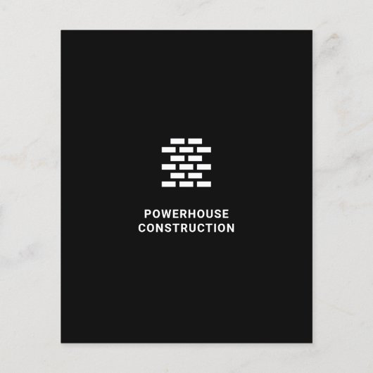 Bouwbouwer Brick Pattern Black Flyer (Achterkant)