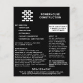 Bouwbouwer Brick Pattern Black Flyer (Voorkant)