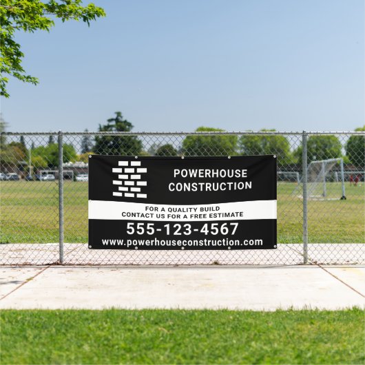 Bouwbouwer Brick Pattern Black Spandoek (Insitu)