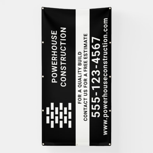 Bouwbouwer Brick Pattern Black Spandoek (Verticaal)