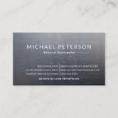 Bouwbouwer Geborsteld staal Donker Visitekaartje (Voorkant)