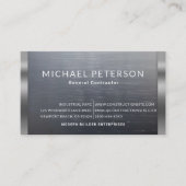 Bouwbouwer Ontwikkelaar Modern Donker Staal Visitekaartje (Voorkant)