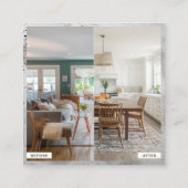 Bouwbouwer Ontwikkelaar QR Code Foto Vierkante Visitekaartje (Achterkant)