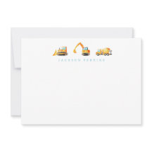 Bouwbouwmachines Briefkaarten voor Kinderen