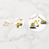 Bouwbouwmachines | Kinderverjaardagsfeestje Confetti (Achterkanten)