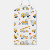 Bouwbulldozer Verjaardag Bedankkaartjes Cadeaulabel (Achterkant)