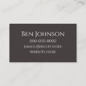 Bouwbusinesskaart Visitekaartje (Achterkant)