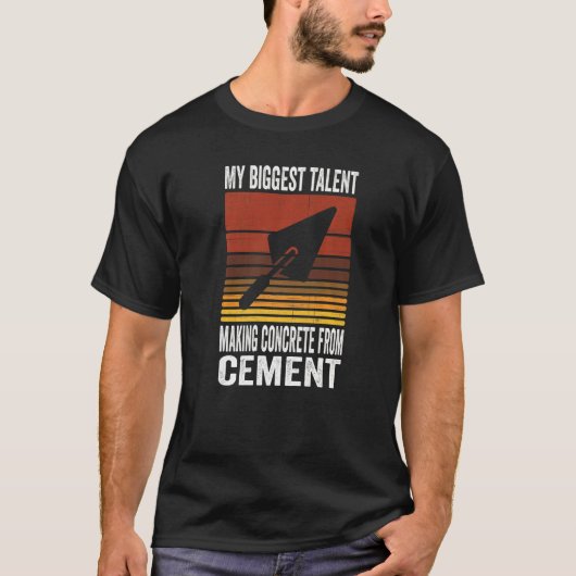 Bouwcementwerker voor betonafwerker t-shirt (Voorkant)