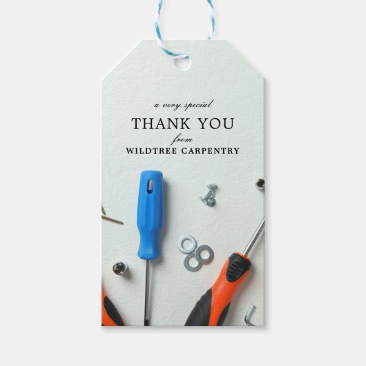 bouwcluster | Een speciale dank u Cadeaulabel (Voorkant)