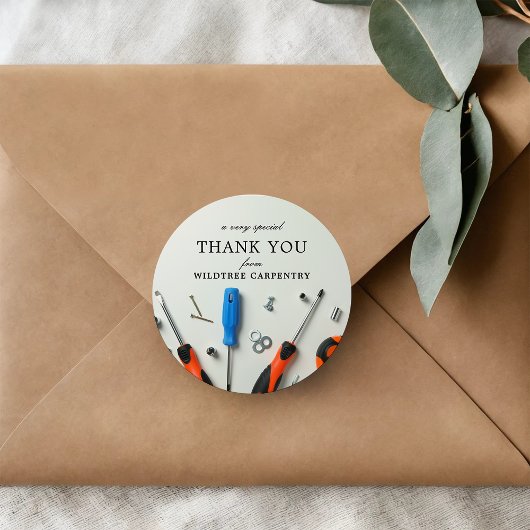 bouwcluster | Een speciale dank u Ronde Sticker