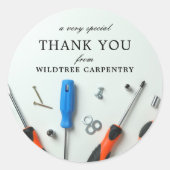 bouwcluster | Een speciale dank u Ronde Sticker (Voorkant)