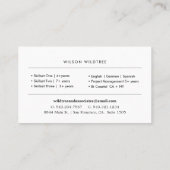 bouwcluster | Vaardigheden Visitekaartje (Achterkant)