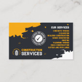 Bouwconstructie, Betonwerk, Grondverzet Visitekaartje (Achterkant)