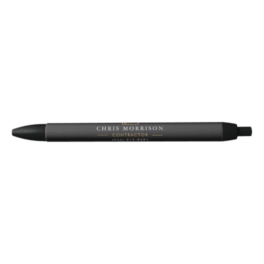 Bouwconstructie Black Gold Zwarte Inkt Pen (Voorkant)