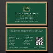 Bouwconstructie Groen Goud Hout QR-code Visitekaartje