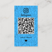 Bouwconstructie Instagram Blauw | QR-code Visitekaartje (Achterkant)
