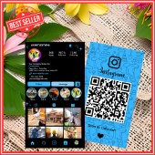 Bouwconstructie Instagram Blauw | QR-code Visitekaartje