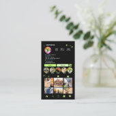 Bouwconstructie Instagram Limegroene QR Visitekaartje (Staand voorkant)