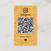 Bouwconstructie Instagram Peach | QR-code Visitekaartje (Achterkant)