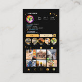 Bouwconstructie Instagram Peach | QR-code Visitekaartje (Voorkant)