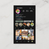 Bouwconstructie Instagram Sage Green QR-code Visitekaartje (Voorkant)