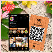 Bouwconstructie Instagram Sinaasappel | QR-code Visitekaartje