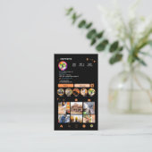 Bouwconstructie Instagram Sinaasappel | QR-code Visitekaartje (Staand voorkant)