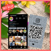 Bouwconstructie Instagram Stofblauwe QR-code Visitekaartje
