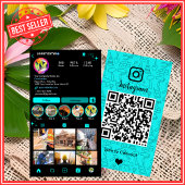 Bouwconstructie Instagram Turquois | QR-code Visitekaartje
