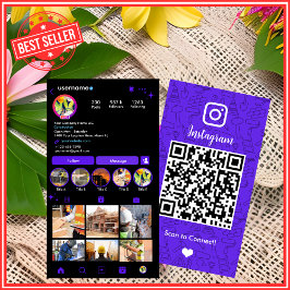 Bouwconstructie Instagram Violet QR-code Visitekaartje