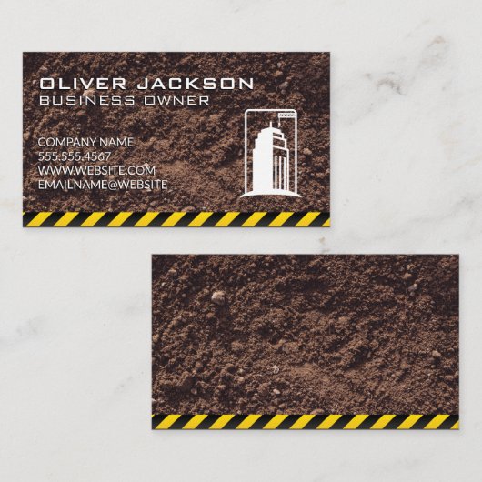 bouwconstructie | vuilbouwzone visitekaartje (Voorkant / Achterkant)