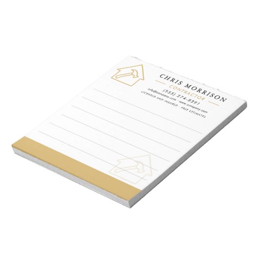Bouwconstructie Wit Goud Notitieblok (Linkerzijde)