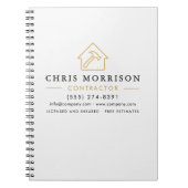 Bouwconstructie Wit Goud Notitieboek (Voorkant)