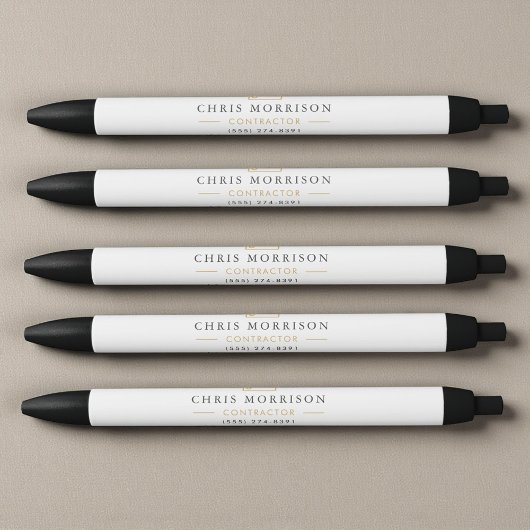 Bouwconstructie Wit Goud Zwarte Inkt Pen