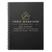 Bouwconstructie Zwart Goud Notitieboek (Voorkant)