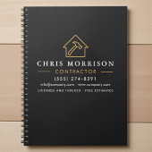 Bouwconstructie Zwart Goud Notitieboek