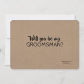 Bouwcontract Groomsman-voorstel Kaart (Achterkant)